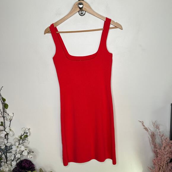 J. CREW Square Neck Mini Sweater Dress in Belvedere Red Sz XS {3A24} - Picture 4 of 5